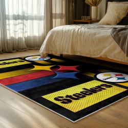 NFL Pittsburgh Steelers Football Team Logo Sport Carpet Area Rug Home Decor Gift PSW225