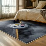 nfl pittsburgh steelers football team logo sport carpet area rug home decor bed room psw230