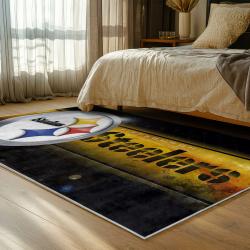 NFL Pittsburgh Steelers Football Team Logo Sport Carpet Area Rug Home Decor Gift PSW233