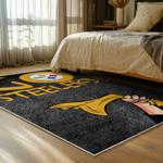 nfl pittsburgh steelers football team logo sport carpet area rug home decor bed room psw236