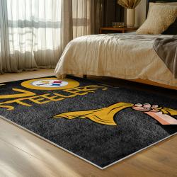 NFL Pittsburgh Steelers Football Team Logo Sport Carpet Area Rug Home Decor Gift PSW236