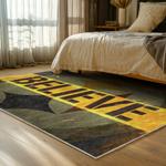 nfl pittsburgh steelers football team logo sport carpet area rug home decor bed room psw239