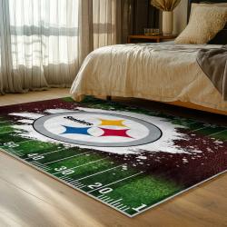 NFL Pittsburgh Steelers Football Team Logo Sport Carpet Area Rug Home Decor Gift PSW242