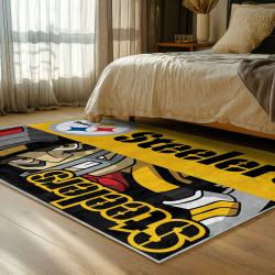 NFL Pittsburgh Steelers Football Team Logo Sport Carpet Area Rug Home Decor Gift PSW244