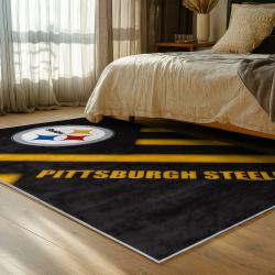 NFL Pittsburgh Steelers Football Team Logo Sport Carpet Area Rug Home Decor Gift PSW248
