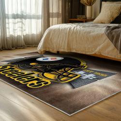 NFL Pittsburgh Steelers Football Team Logo Sport Carpet Area Rug Home Decor Gift PSW251