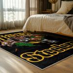 nfl pittsburgh steelers football team logo sport carpet area rug home decor bed room psw254