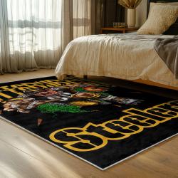 NFL Pittsburgh Steelers Football Team Logo Sport Carpet Area Rug Home Decor Gift PSW254