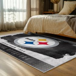 NFL Pittsburgh Steelers Football Team Logo Sport Carpet Area Rug Home Decor Gift PSW256