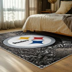 NFL Pittsburgh Steelers Football Team Logo Sport Carpet Area Rug Home Decor Gift PSW259