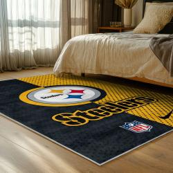 NFL Pittsburgh Steelers Football Team Logo Sport Carpet Area Rug Home Decor Gift PSW263