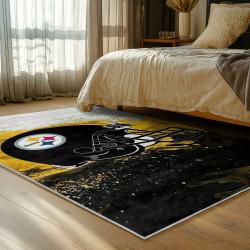 NFL Pittsburgh Steelers Football Team Logo Sport Carpet Area Rug Home Decor Gift PSW264
