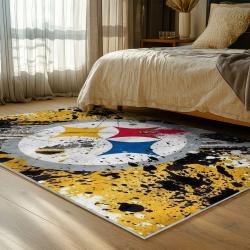 NFL Pittsburgh Steelers Football Team Logo Sport Carpet Area Rug Home Decor Gift PSW265