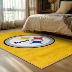 NFL Pittsburgh Steelers Football Team Logo Sport Carpet Area Rug Home Decor Gift PSW269
