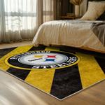 nfl pittsburgh steelers football team logo sport carpet area rug home decor bed room psw270