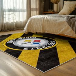NFL Pittsburgh Steelers Football Team Logo Sport Carpet Area Rug Home Decor Gift PSW270