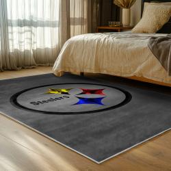 NFL Pittsburgh Steelers Football Team Logo Sport Carpet Area Rug Home Decor Gift PSW273