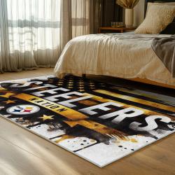 NFL Pittsburgh Steelers Football Team Logo Sport Carpet Area Rug Home Decor Gift PSW275