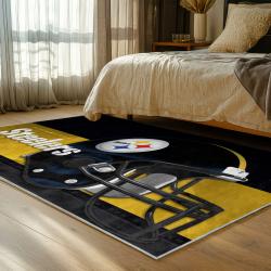 NFL Pittsburgh Steelers Football Team Logo Sport Carpet Area Rug Home Decor Gift PSW276