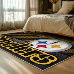 NFL Pittsburgh Steelers Football Team Logo Sport Carpet Area Rug Home Decor Gift PSW277