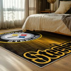 NFL Pittsburgh Steelers Football Team Logo Sport Carpet Area Rug Home Decor Gift PSW278