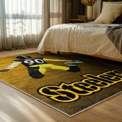 NFL Pittsburgh Steelers Football Team Logo Sport Carpet Area Rug Home Decor Gift PSW281