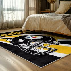 NFL Pittsburgh Steelers Football Team Logo Sport Carpet Area Rug Home Decor Gift PSW282