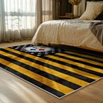 nfl pittsburgh steelers football team logo sport carpet area rug home decor bed room psw283