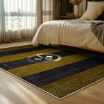 nfl pittsburgh steelers football team logo sport carpet area rug home decor bed room psw294