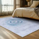 nfl pittsburgh steelers football team logo sport carpet area rug home decor bed room psw296