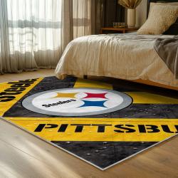 NFL Pittsburgh Steelers Football Team Logo Sport Carpet Area Rug Home Decor Gift PSW300