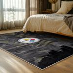 nfl pittsburgh steelers football team logo sport carpet area rug home decor bed room psw301