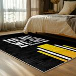 nfl pittsburgh steelers football team logo sport carpet area rug home decor bed room psw88