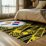 nfl pittsburgh steelers football team logo sport carpet area rug home decor bed room psw89