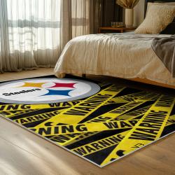 NFL Pittsburgh Steelers Football Team Logo Sport Carpet Area Rug Home Decor Gift PSW89
