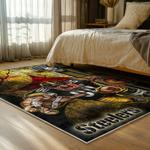 nfl pittsburgh steelers football team logo sport carpet area rug home decor bed room psw90