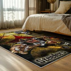 NFL Pittsburgh Steelers Football Team Logo Sport Carpet Area Rug Home Decor Gift PSW90