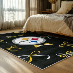 NFL Pittsburgh Steelers Football Team Logo Sport Carpet Area Rug Home Decor Gift PSW94