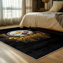 NFL Pittsburgh Steelers Football Team Logo Sport Carpet Area Rug Home Decor Gift PSW95