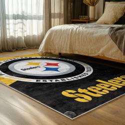 NFL Pittsburgh Steelers Football Team Logo Sport Carpet Area Rug Home Decor Gift PSW99