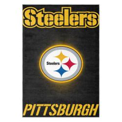 nfl pittsburgh steelers football team logo sport carpet area rug home decor gift psw111