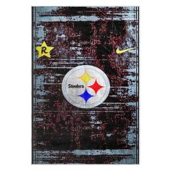 nfl pittsburgh steelers football team logo sport carpet area rug home decor gift psw116