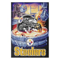 nfl pittsburgh steelers football team logo sport carpet area rug home decor gift psw123