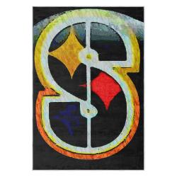 nfl pittsburgh steelers football team logo sport carpet area rug home decor gift psw126
