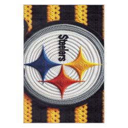 nfl pittsburgh steelers football team logo sport carpet area rug home decor gift psw134