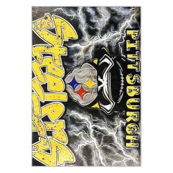 nfl pittsburgh steelers football team logo sport carpet area rug home decor gift psw142