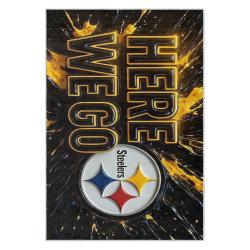 nfl pittsburgh steelers football team logo sport carpet area rug home decor gift psw182