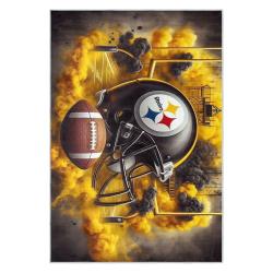 nfl pittsburgh steelers football team logo sport carpet area rug home decor gift psw211
