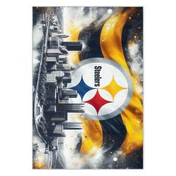 nfl pittsburgh steelers football team logo sport carpet area rug home decor gift psw228