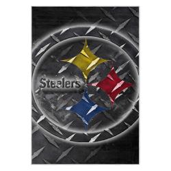 nfl pittsburgh steelers football team logo sport carpet area rug home decor gift psw243